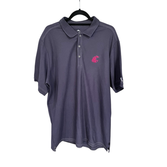 Tommy Bahama Washington State Cougars College Polo Short Sleeve Shirt Size XLT - Picture 2 of 7